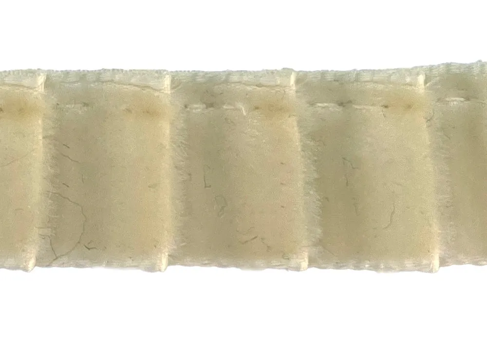 5/8" Ivory Pleated Velvet Trim (Made in USA)