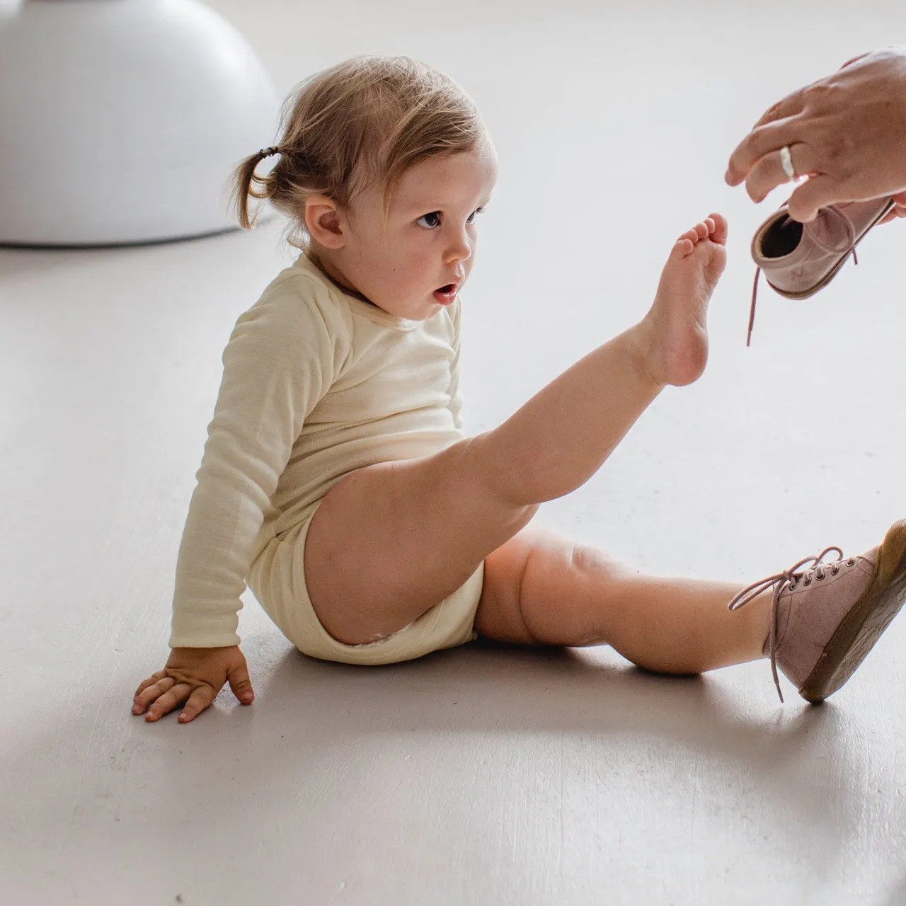 Baby Body Long Sleeve 100% Merino (0-3yrs)