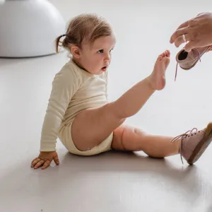 Baby Body Long Sleeve 100% Merino (0-3yrs)