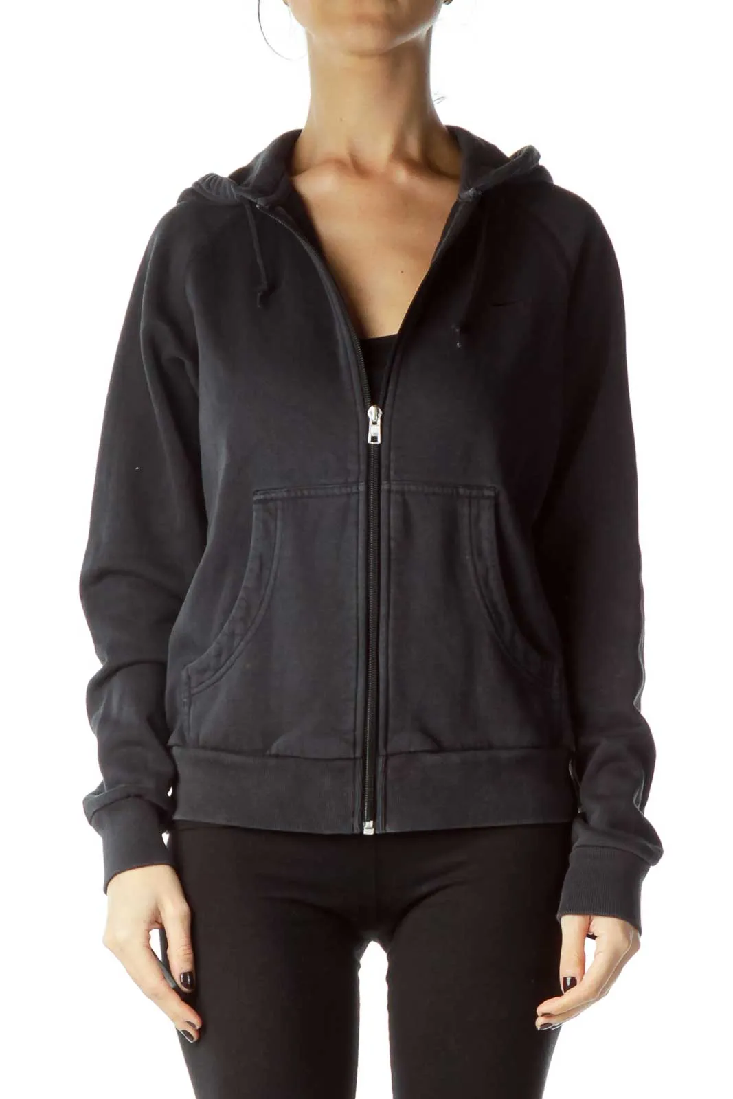 Black Zippered Hoodie