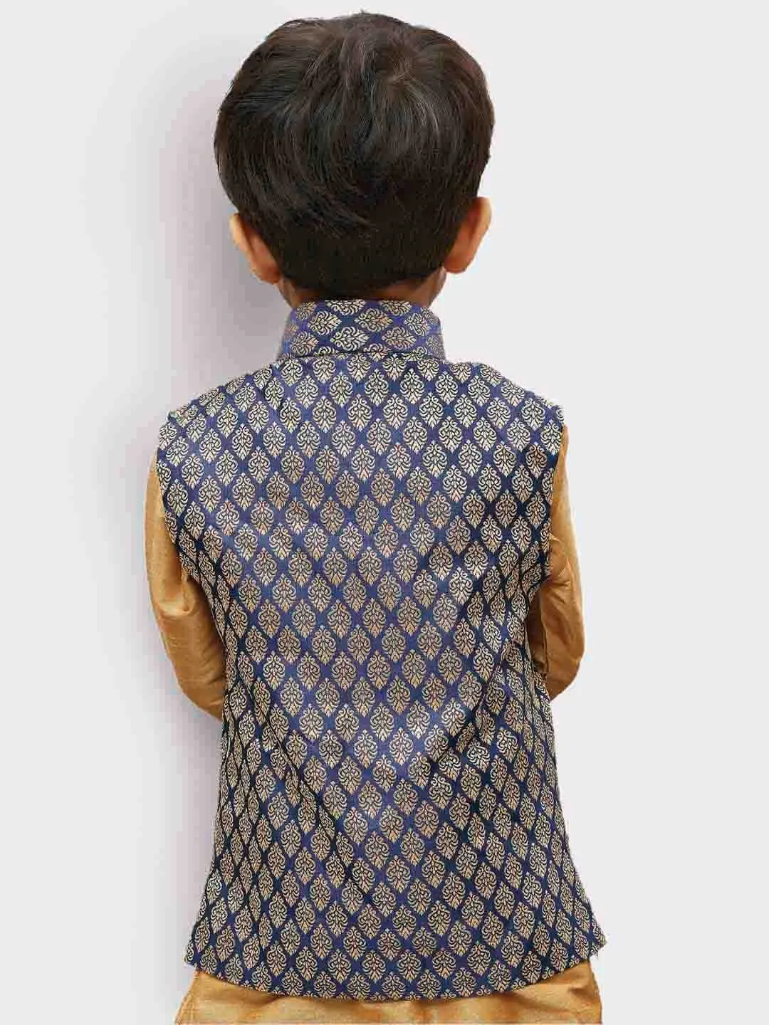 Cotton Silk Blend Nehru Jacket for Boys - Vastramay Boys
