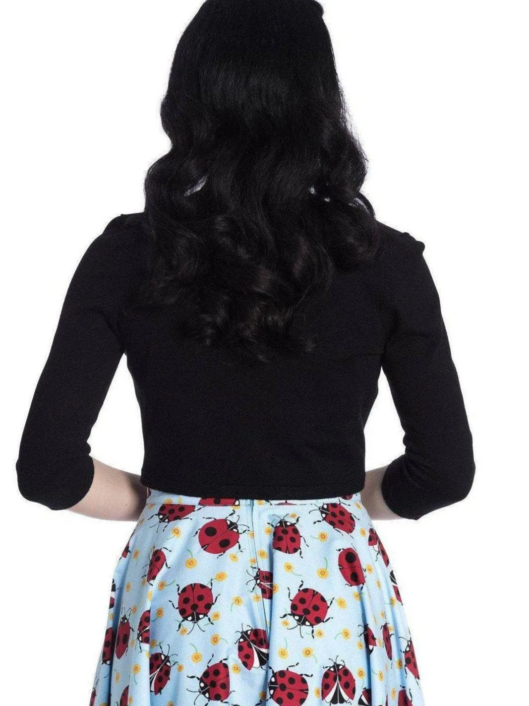 HELL BUNNY MAGGIE BOLERO BLACK