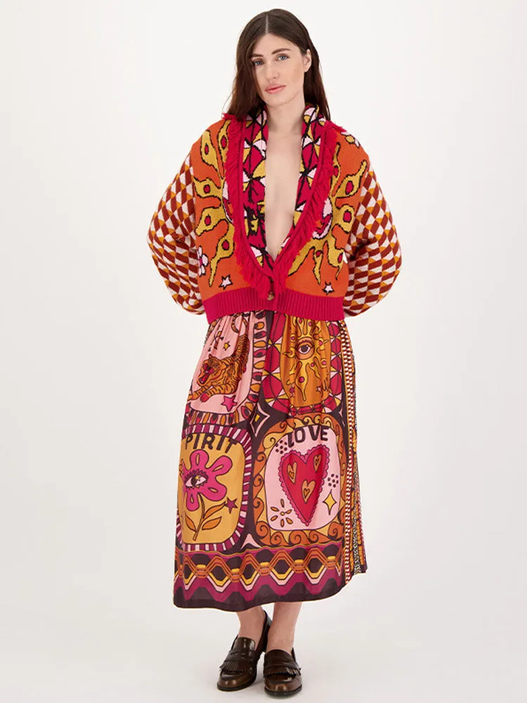 Me369 Etta Short Cardigan Sunset
