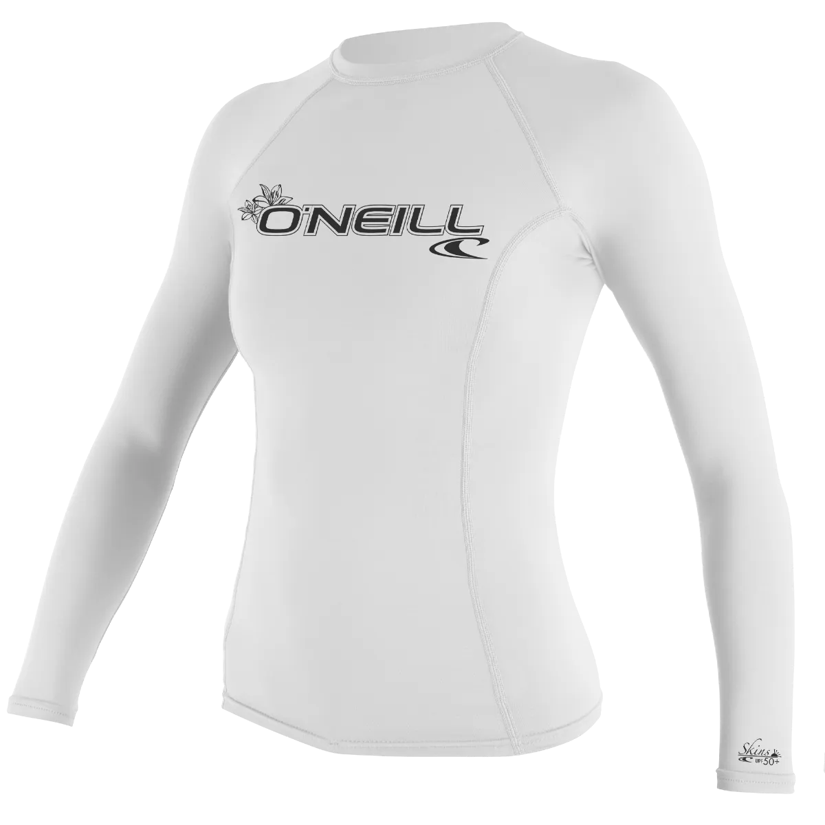 O'Neill Womens Basic Skins L/S Rash Vest - White