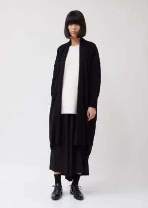 Open Collar Long Cardigan
