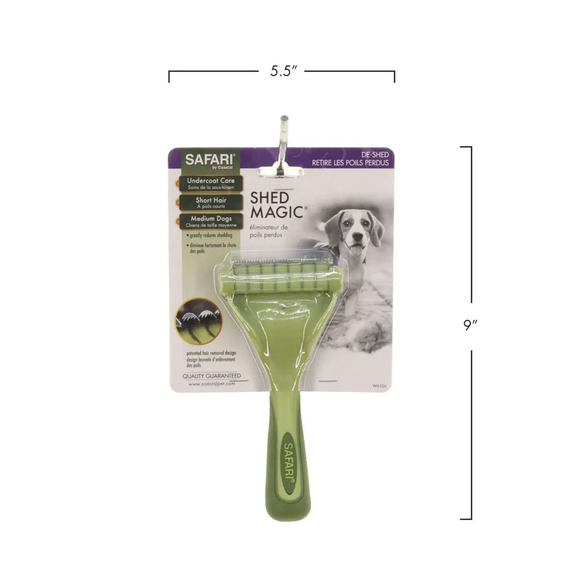 Safari® Shed Magic Short Hair De-Shedding Tool